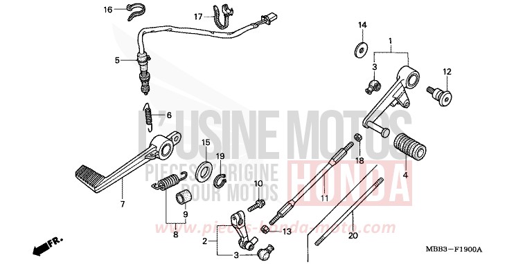 PEDAL von VTR "FireStorm" PEARL FLASH YELLOW (Y163) von 2000